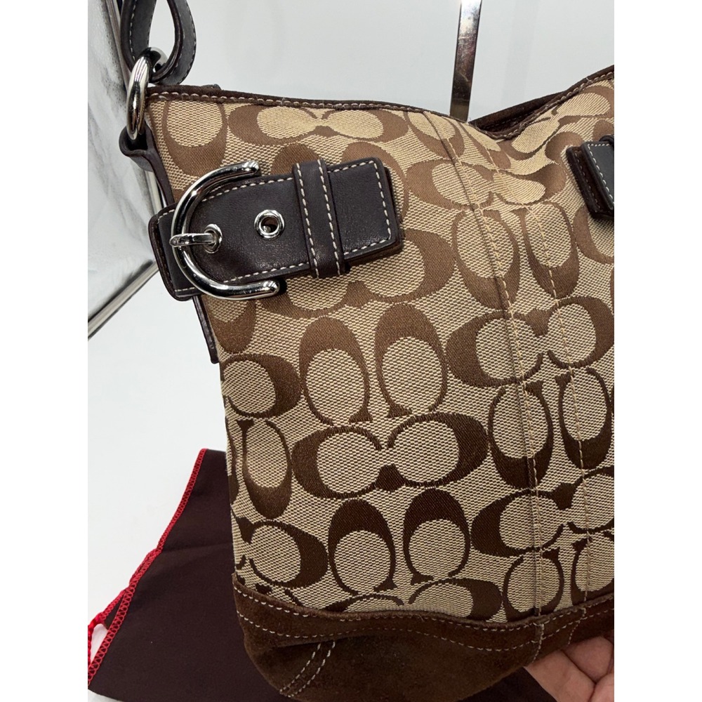Coach Soho 3577 Signature Jacquard Suede Buckle Hobo Y2K Bag - Picture 12 of 13